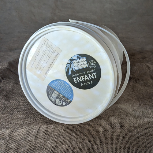 Dentifrice en poudre neutre en vrac. Enfants et gencives très sensibles