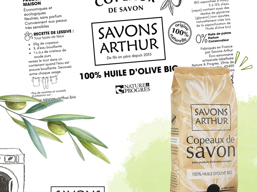 Étiquette copeaux, Savons Arthur