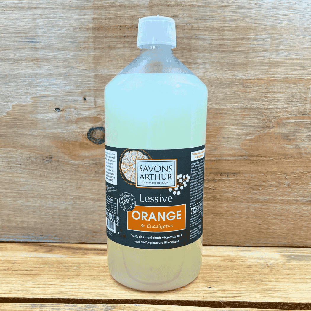 Lessive liquide concentrée à l'orange Savons Arthur