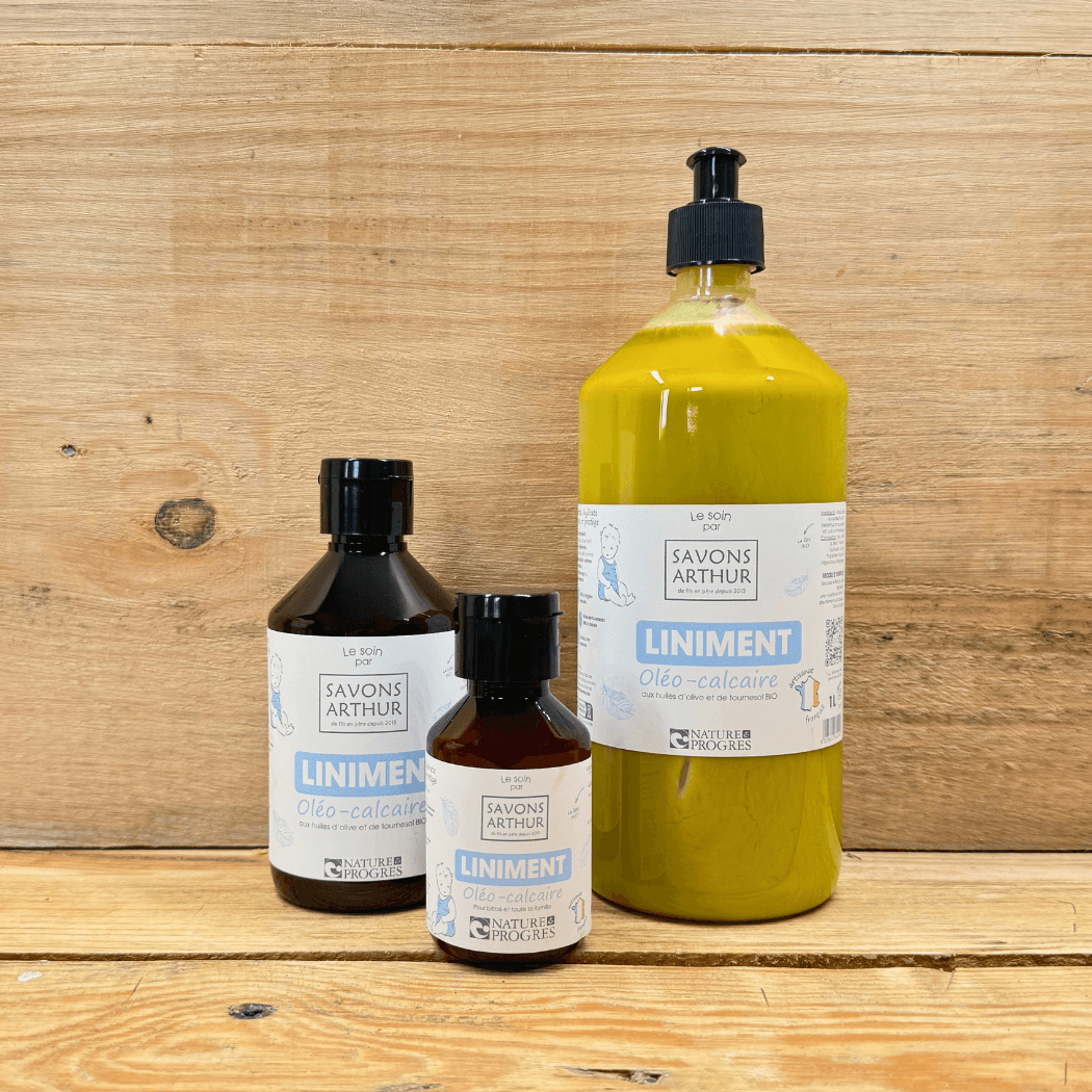 Liniment à base d'huile d'olive et tournesol bio, non parfumé