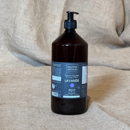Savon liquide lavande pour les peaux mixtes et délicates. D'origine 100% naturelle