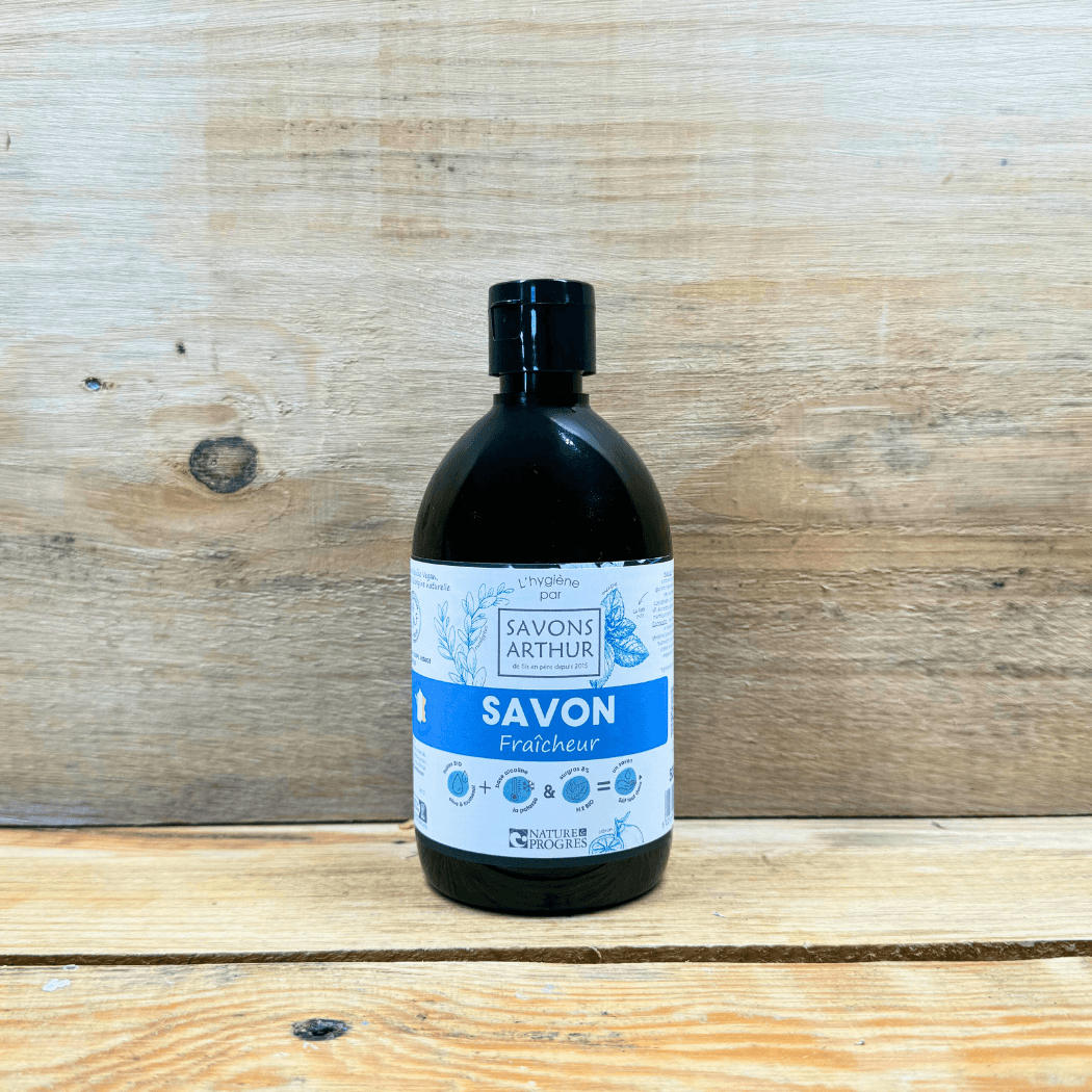 Savon liquide en flacon pour toutes les peaux. Savon artisanal, d'origine 100 naturelle