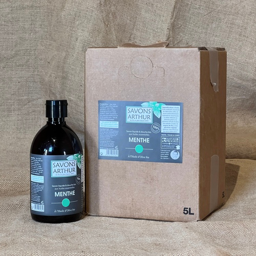 Savon liquide surgras de 8%. Menthe fraîche