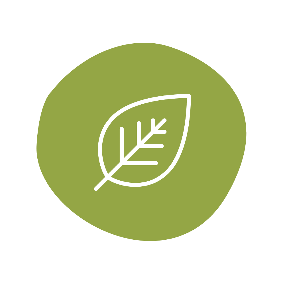 Ingrédients végétaux uniquement issus de l'Agriculture Biologique