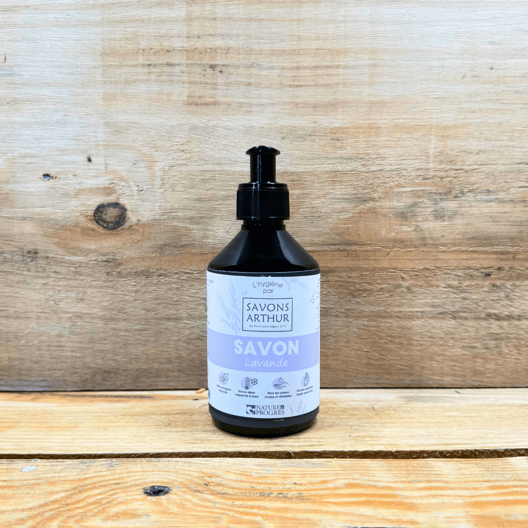 Savon liquide à froid. Peaux sensibles. Lavandin
